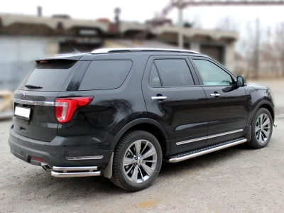 Пороги лист d-60 Технотек для Ford Explorer 2017 – н.в.