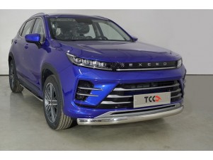 Защита передняя нижняя (овальная) 75х42 мм для Exeed LX 1.5L Turbo 2WD 2022 – н.в. EXEEDLX22-07
