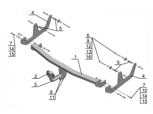 ТСУ Фаркоп Avtos на Renault Sandero № RN 06
